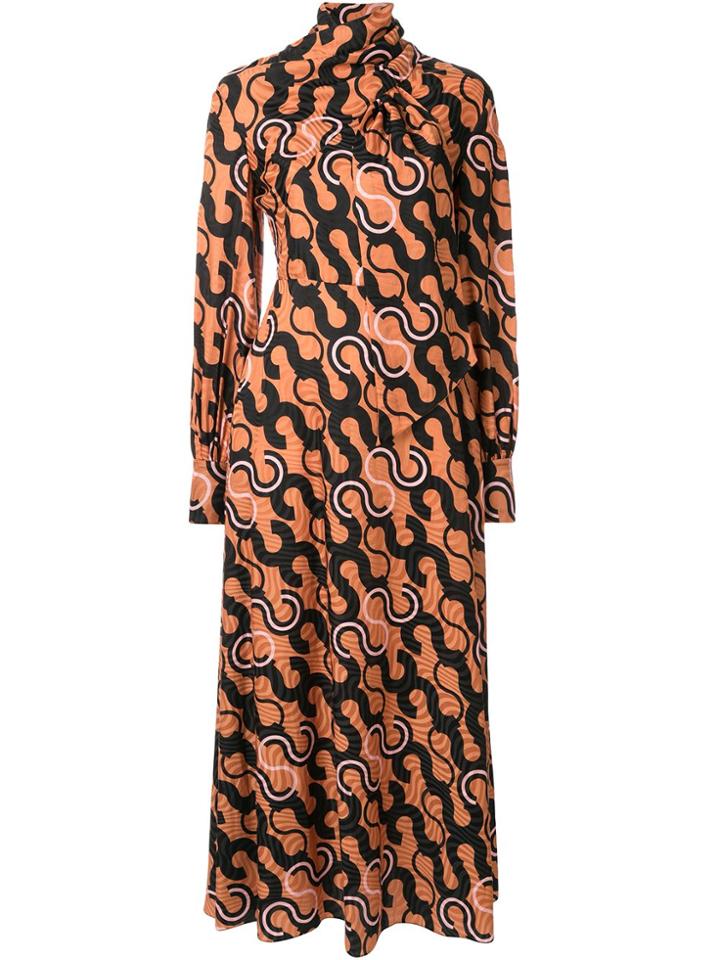 Layeur Lee Scarf Tie Maxi Dress - Orange