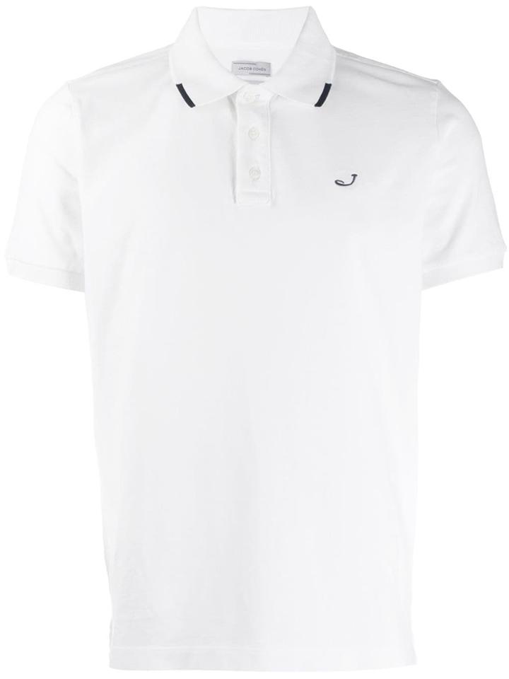 Jacob Cohen Embroidered Logo Polo Shirt - White
