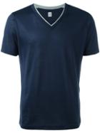 Eleventy V-neck T-shirt, Men's, Size: Xxl, Blue, Cotton/silk