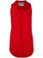 Moschino - Bow Collar Shirt - Women - Silk - 42, Red, Silk