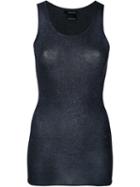 Avant Toi - Fitted Tank Top - Women - Silk/polyester/cashmere - S, Blue, Silk/polyester/cashmere