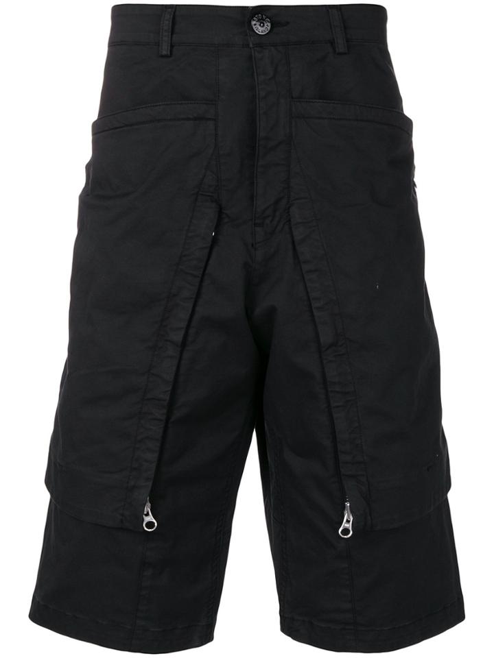 Stone Island Shadow Project Long Pocket Shorts - Black