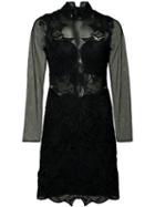 Jonathan Simkhai - Longsleeved Dress - Women - Silk/polyester/spandex/elastane - 0, Black, Silk/polyester/spandex/elastane