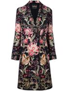 Roberto Cavalli Floral Print Double Breasted Coat
