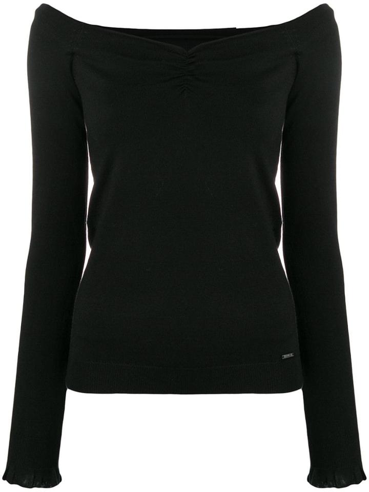 Liu Jo Sweetheart Neck Sweater - Black