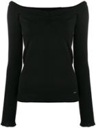 Liu Jo Sweetheart Neck Sweater - Black