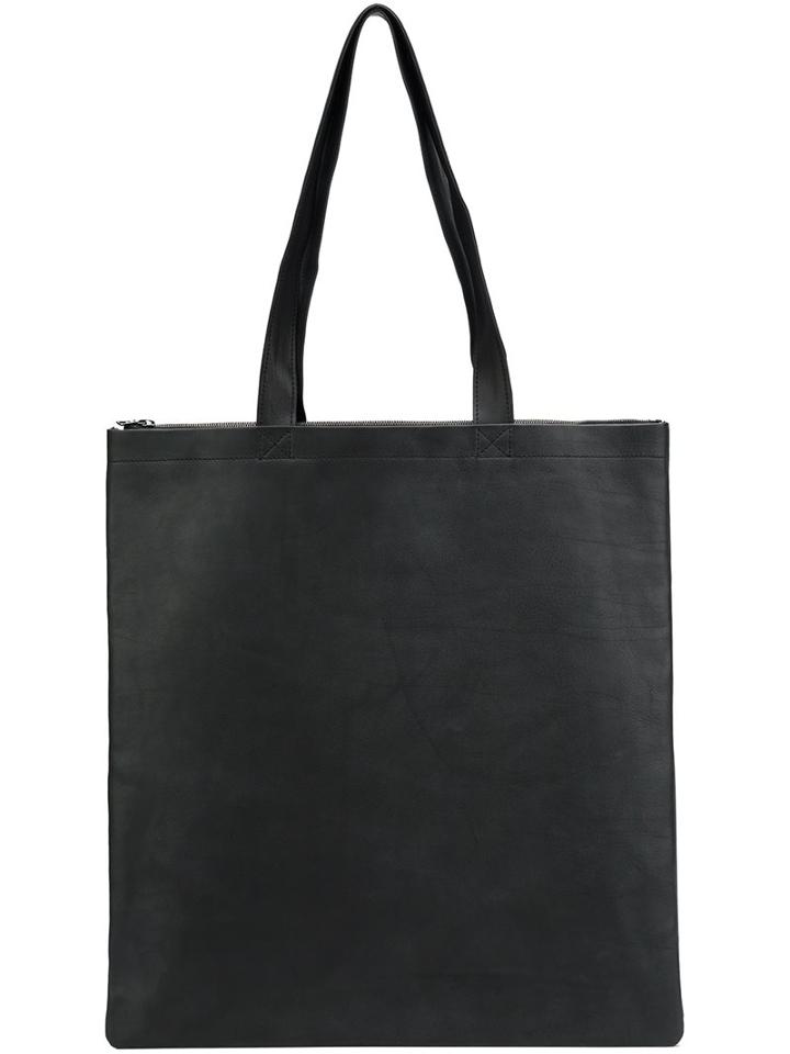 Isaac Reina Basket Shoulder Tote, Men's, Black, Calf Leather