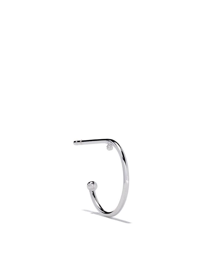 Wouters & Hendrix Gold 18kt Gold Small Hoop Earring - White Gold