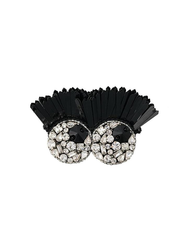 Anya Hindmarch Girly Eyes Brooch - Black