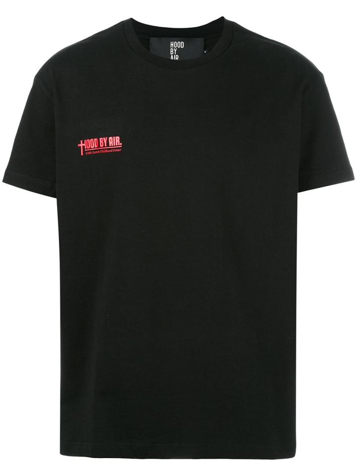 Hood By Air Logo Print T-shirt, Men's, Size: Medium, Black, Cotton