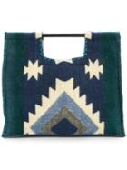 Sensi Studio Aztec Handwoven Tote - Blue