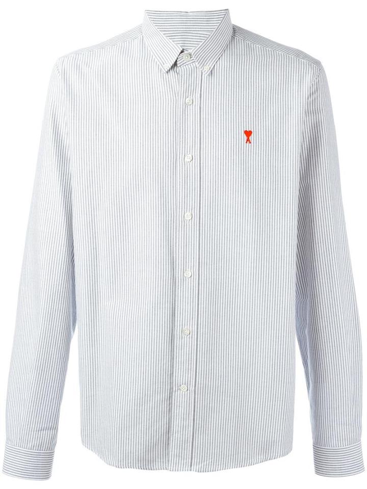 Ami Alexandre Mattiussi Ami De Coeur Shirt, Men's, Size: 39, Blue, Cotton