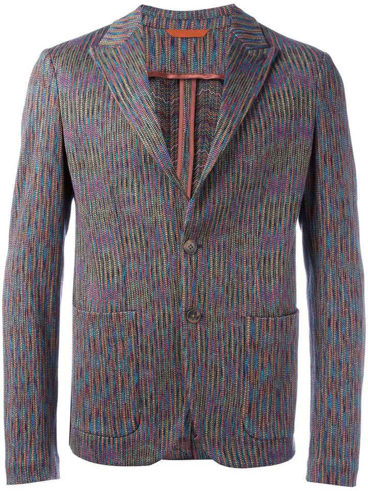Missoni Two Button Blazer, Men's, Size: 52, Cotton/wool/polyester