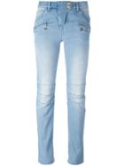 Balmain Slim Fit Biker Jeans - Blue