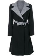 Emporio Armani Belted Coat - Black