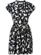 Saint Laurent Babydoll Lavaliere Horoscope Dress, Women's, Size: 44, Black, Silk
