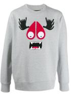Moose Knuckles Cartoon Print Sweatshirt - Grey