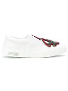 Miu Miu Patch Embellished Sneakers - White