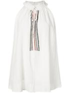 Apiece Apart Gathered Tank Top, Women's, Size: 0, White, Cotton/rayon