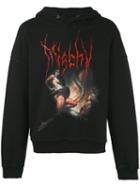 Misbhv - Printed Distressed Hoodie - Men - Cotton - M, Black, Cotton