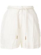 Antik Batik Belted Short Shorts - White