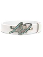 Liu Jo Jewel Embellished Buckle Belt - White