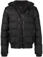 Frankie Morello Panelled Padded Jacket - Black