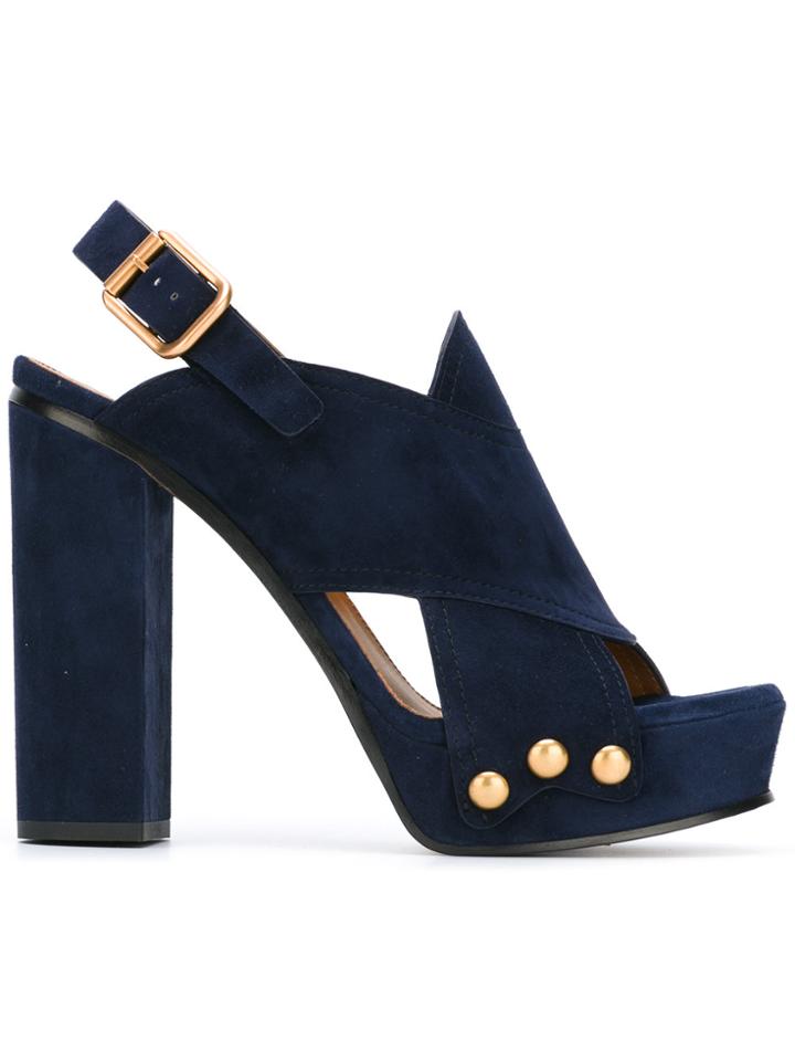 Chloé Mischa Plateau Sandals - Blue