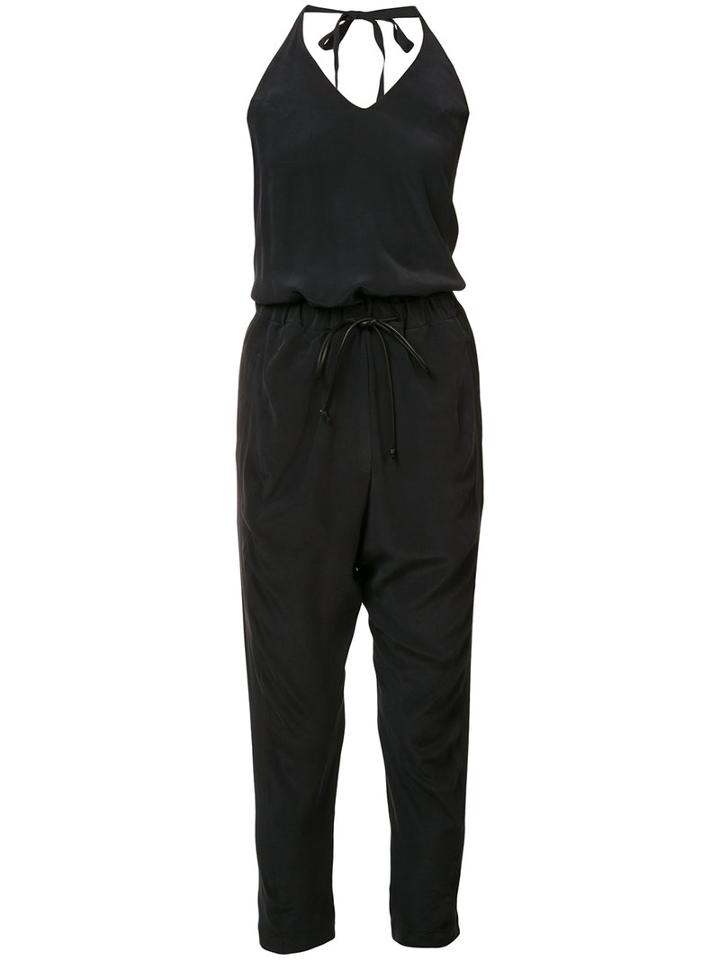 Isabel Benenato - Halter-neck Jumpsuit - Women - Silk - 40, Black, Silk