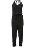 Isabel Benenato - Halter-neck Jumpsuit - Women - Silk - 40, Black, Silk