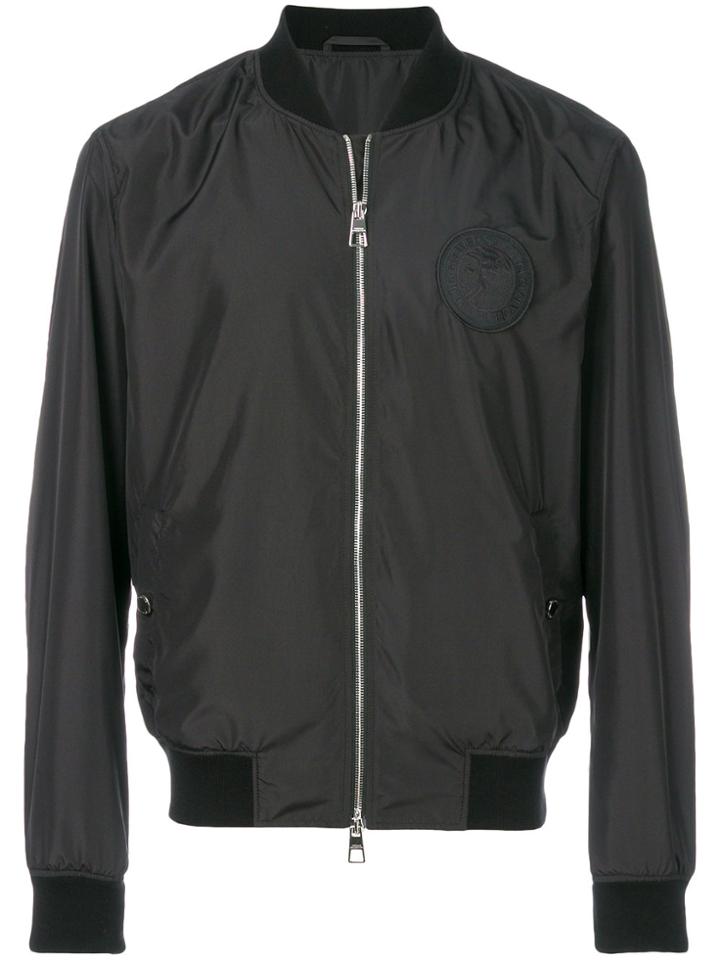 Versace Collection Medusa Logo Bomber Jacket - Black