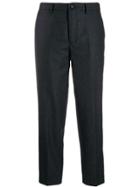 Berwich Cropped Straight-leg Trousers - Grey