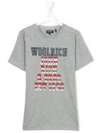 Woolrich Kids Printed T-shirt, Boy's, Size: 16 Yrs, Grey