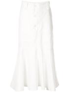 Lee Mathews Midi Loose Fit Skirt - White