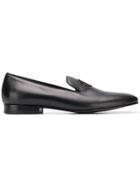 Roberto Cavalli Logo Appliqué Slippers - Black