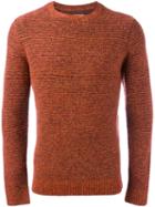 Folk Horizontal Rib Jumper, Men's, Size: 5, Yellow/orange, Nylon/spandex/elastane/wool