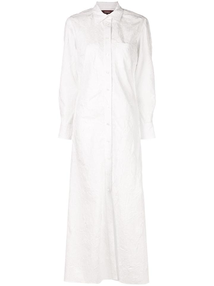 Sies Marjan Long Crinkle Effect Shirt Dress - White