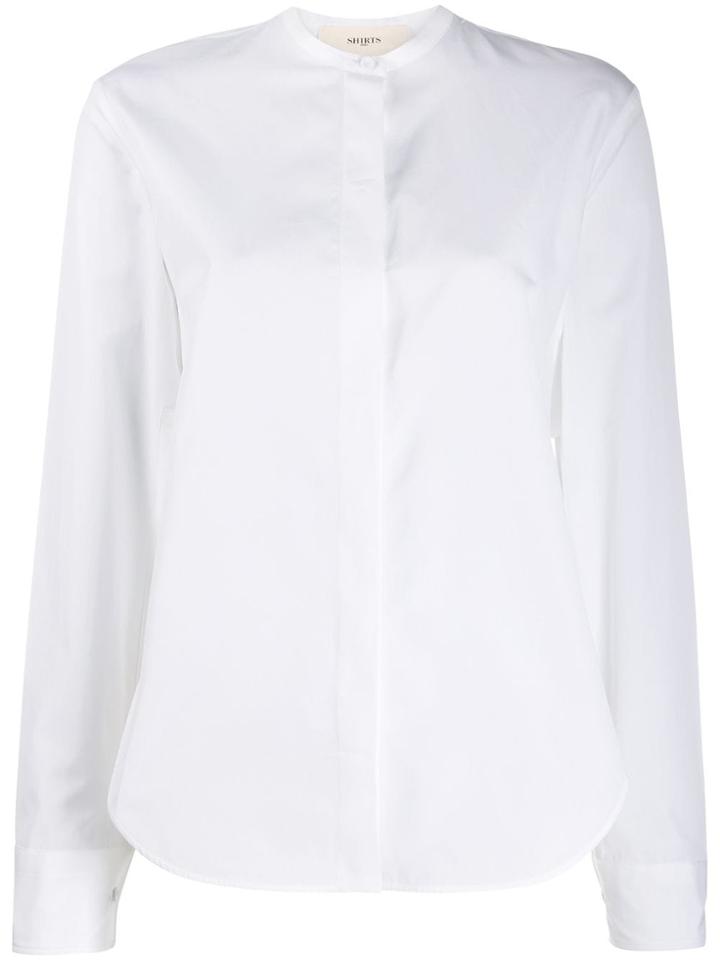 Ports 1961 Side Slit Long Sleeve Shirt - White