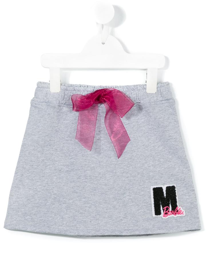 Msgm Kids Lace-up Skirt, Size: 8 Yrs, Grey