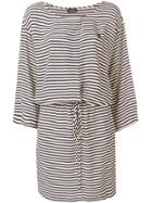 Giorgio Armani Vintage 1990's Striped Dress - White
