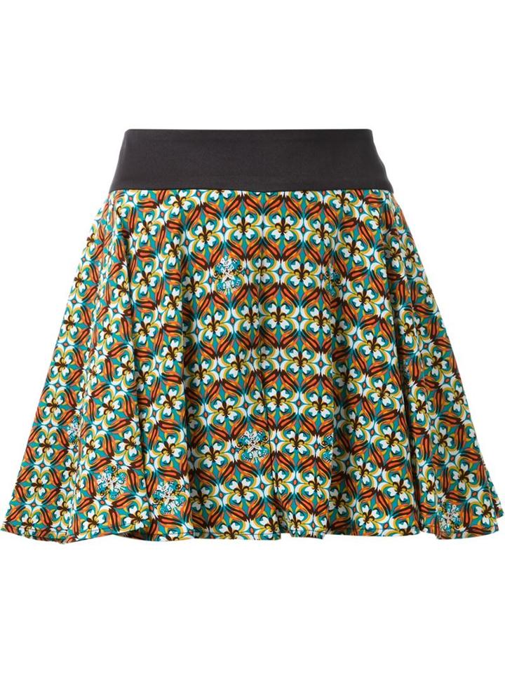 Guild Prime Floral Print A-line Skirt, Women's, Size: 36, Green, Polyester