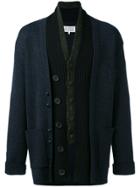 Maison Margiela Layered Placket Cardigan - Blue