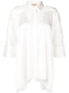 Ermanno Scervino Lace Detail Draped Shirt - White