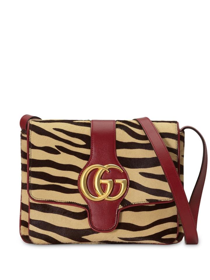 Gucci Tiger Print Shoulder Bag - Yellow