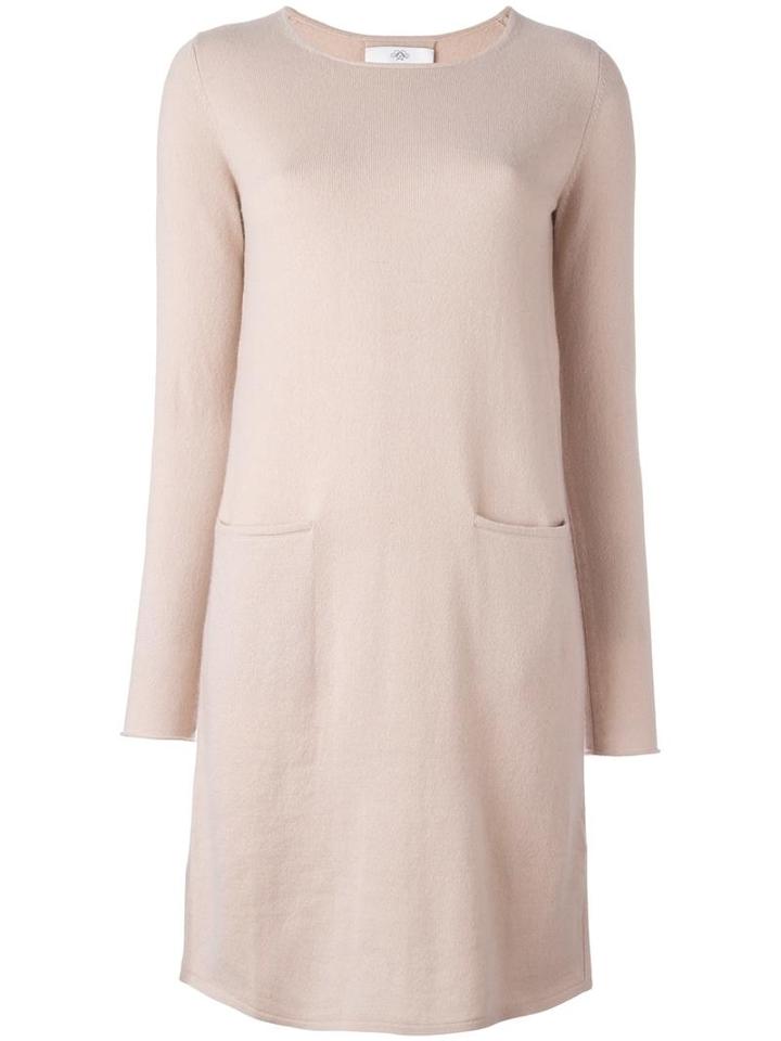 Allude Longsleeved Knit Dress, Women's, Size: Small, Nude/neutrals, Cashmere