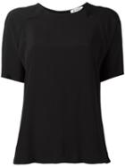 Dondup Plain T-shirt, Women's, Size: 42, Black, Silk/viscose