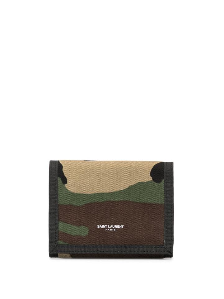 Saint Laurent Camouflage Printed Wallet - Multicolour