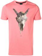 Ps By Paul Smith 'graffiti Skull' Print T-shirt - Pink