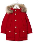Woolrich Kids Hooded Padded Coat, Boy's, Size: 12 Yrs, Red