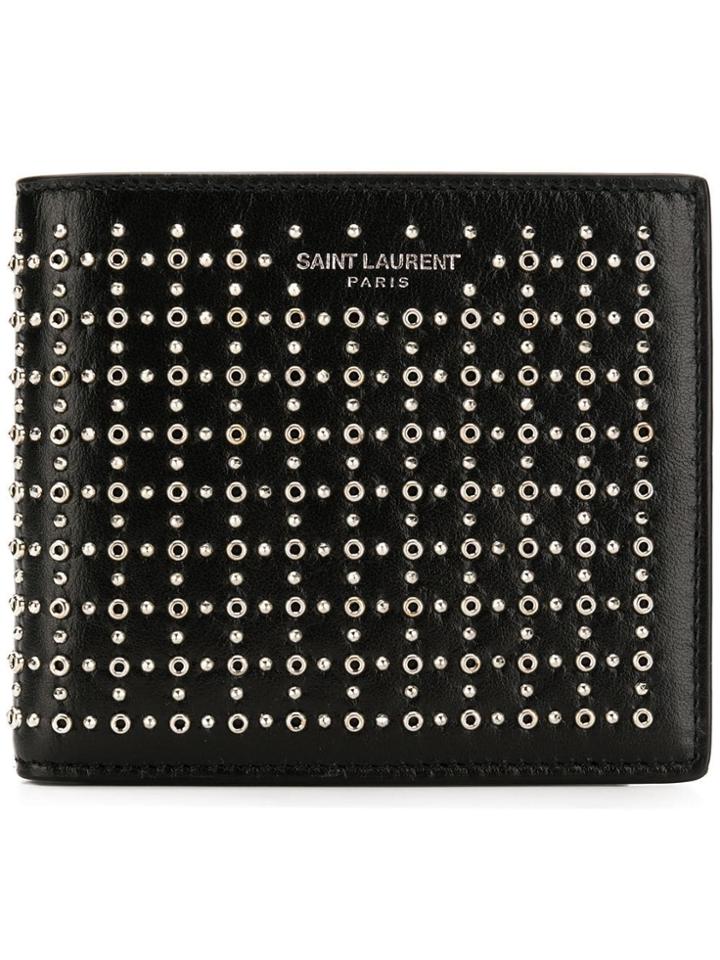 Saint Laurent Studded Cardholder - Black
